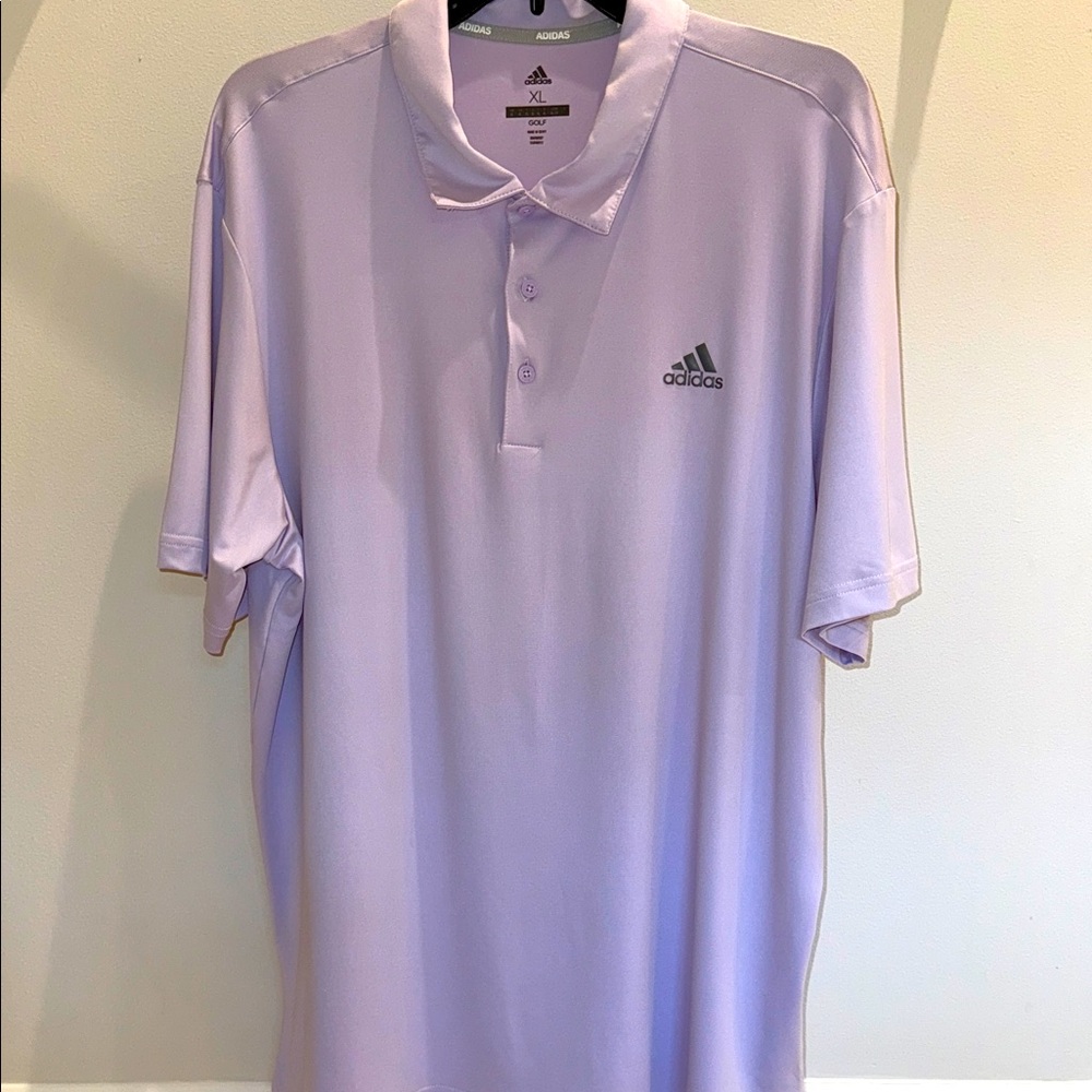 Adidas Men's Light Purple Polo Shirt